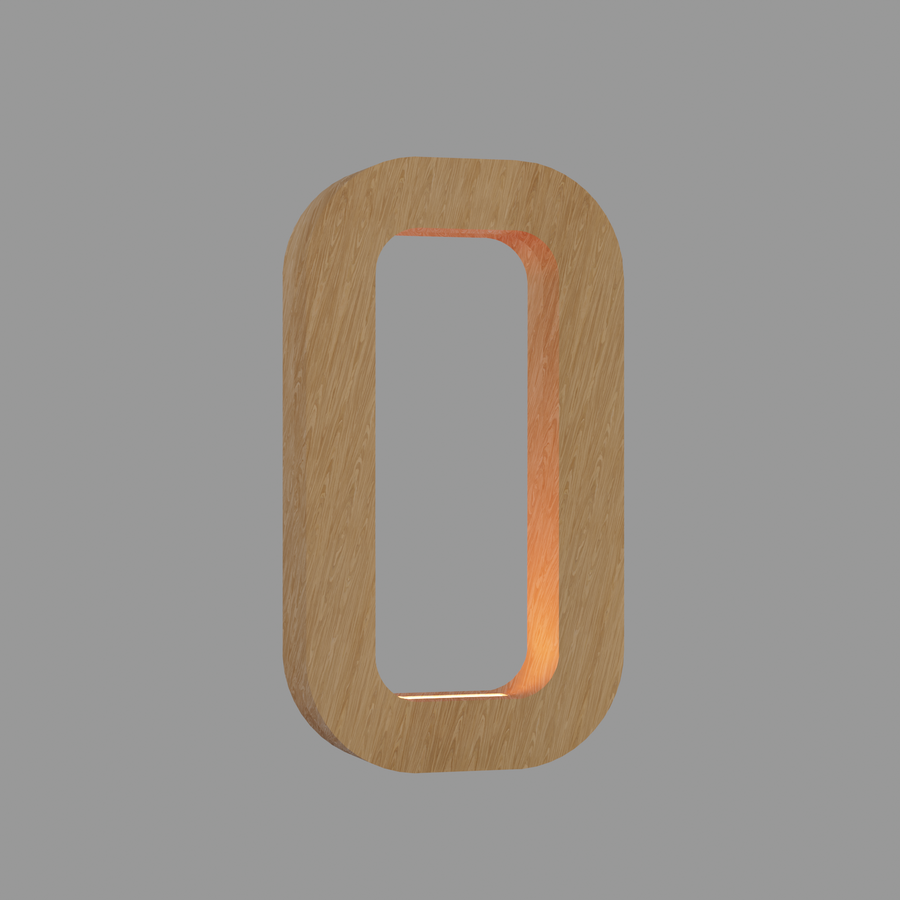 Handcrafted Oak Lamp - 017