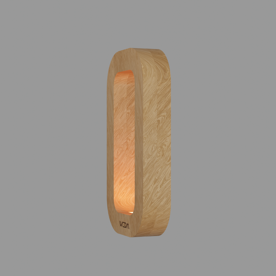 Handcrafted Oak Lamp - 017