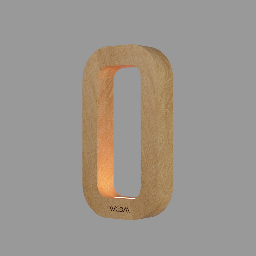 Handcrafted Oak Lamp - 017