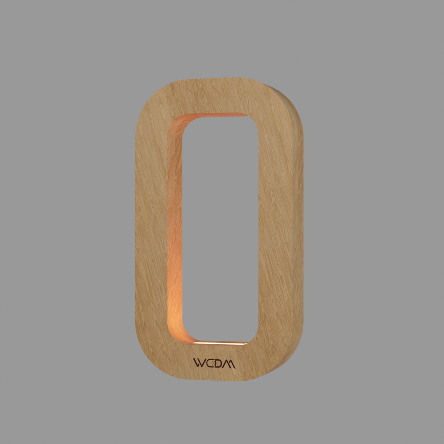 Handcrafted Oak Lamp - 017