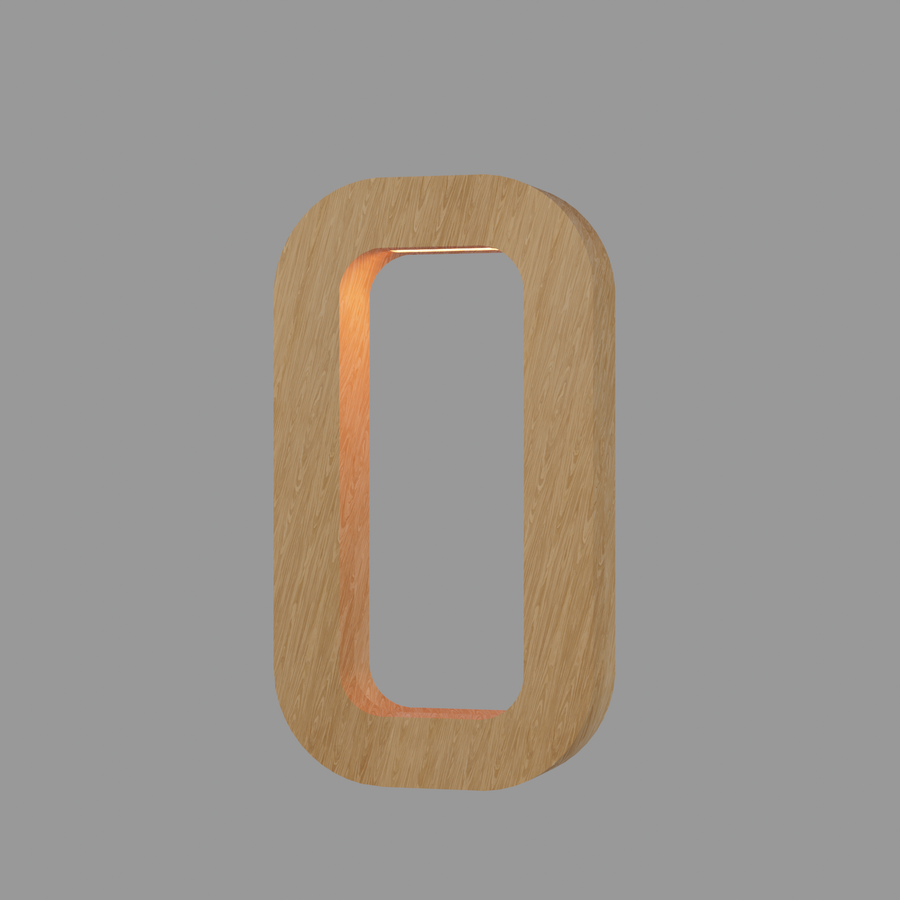 Handcrafted Oak Lamp - 017