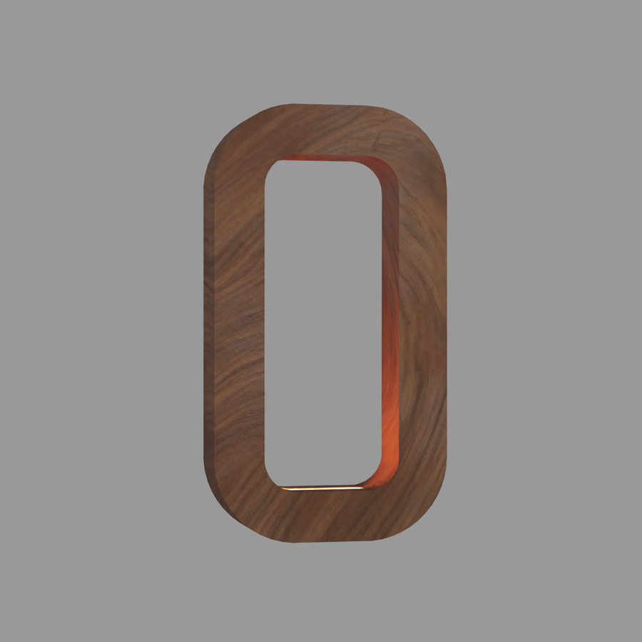 Handcrafted Walnut Lamp - 017