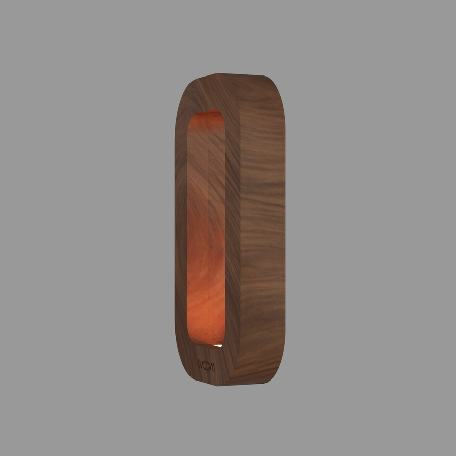 Handcrafted Walnut Lamp - 017