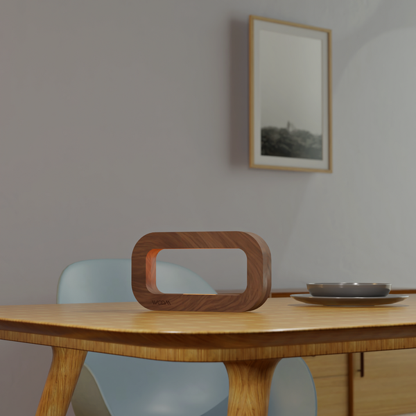 Handcrafted Walnut Lamp - 018