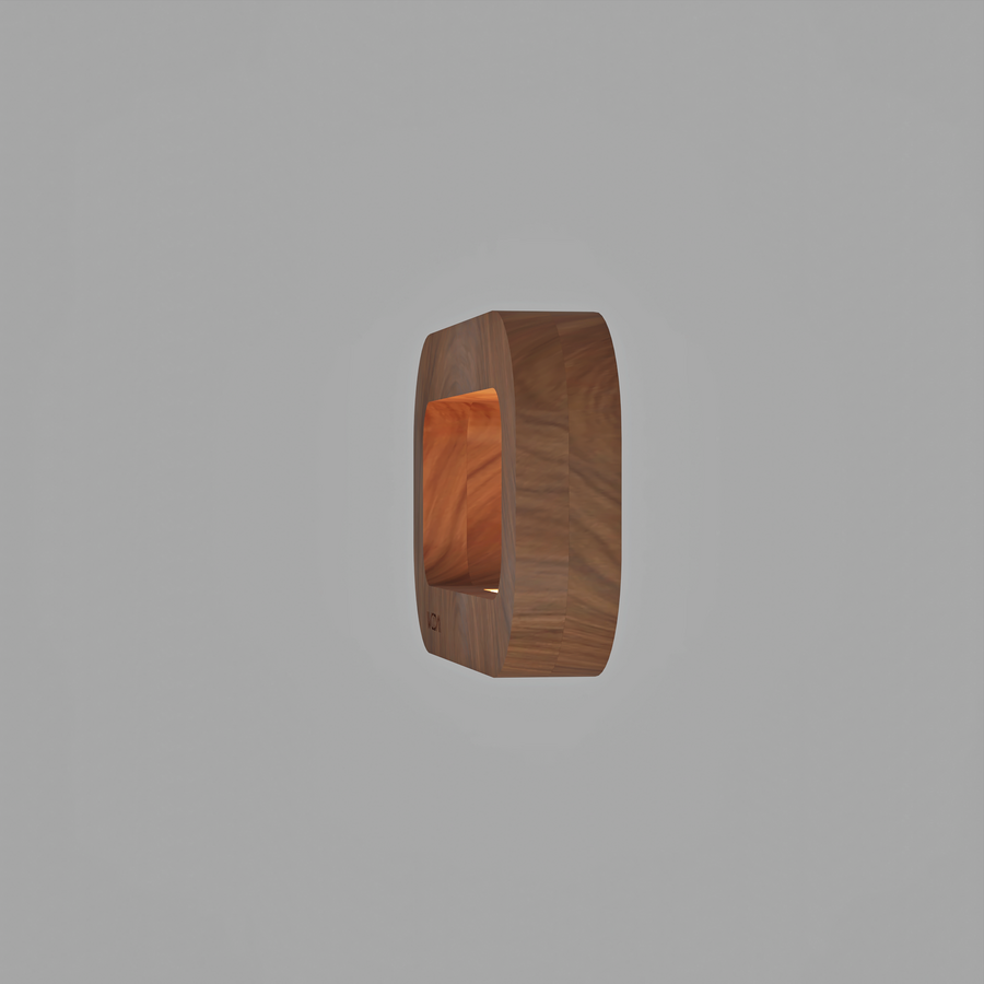 Handcrafted Walnut Lamp - 018