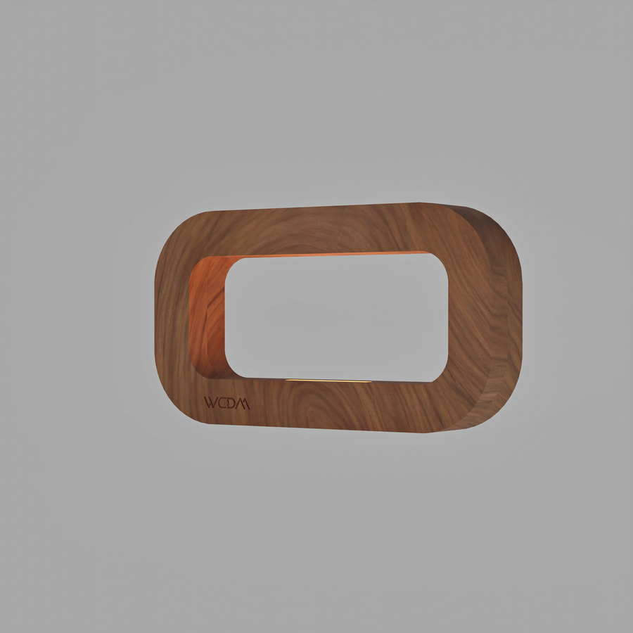Handcrafted Walnut Lamp - 018