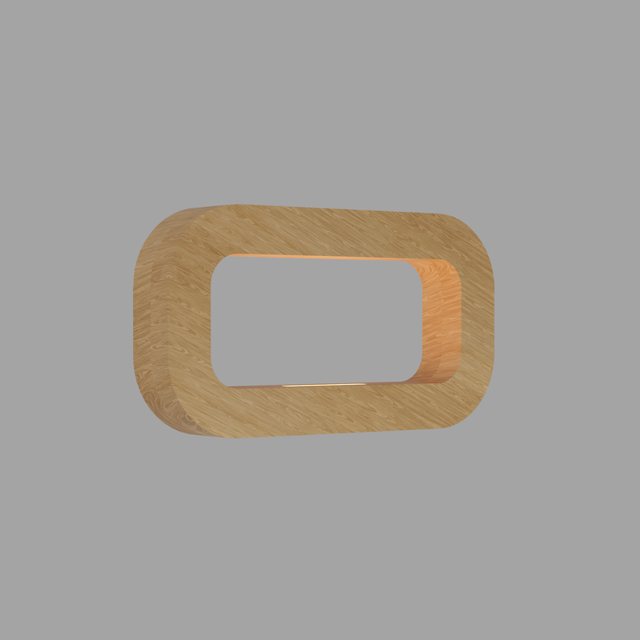 Handcrafted Oak Lamp - 018