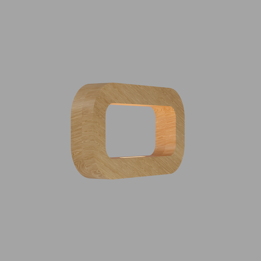 Handcrafted Oak Lamp - 018