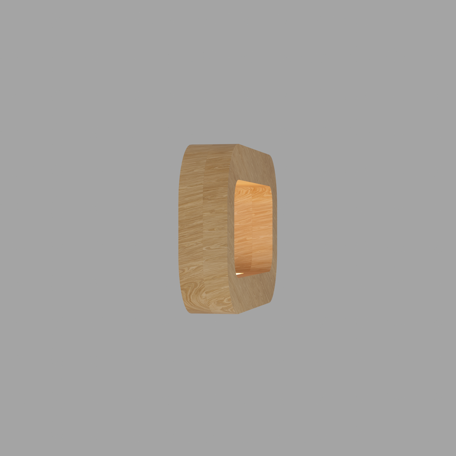 Handcrafted Oak Lamp - 018