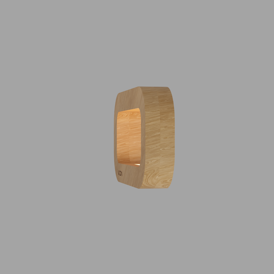 Handcrafted Oak Lamp - 018