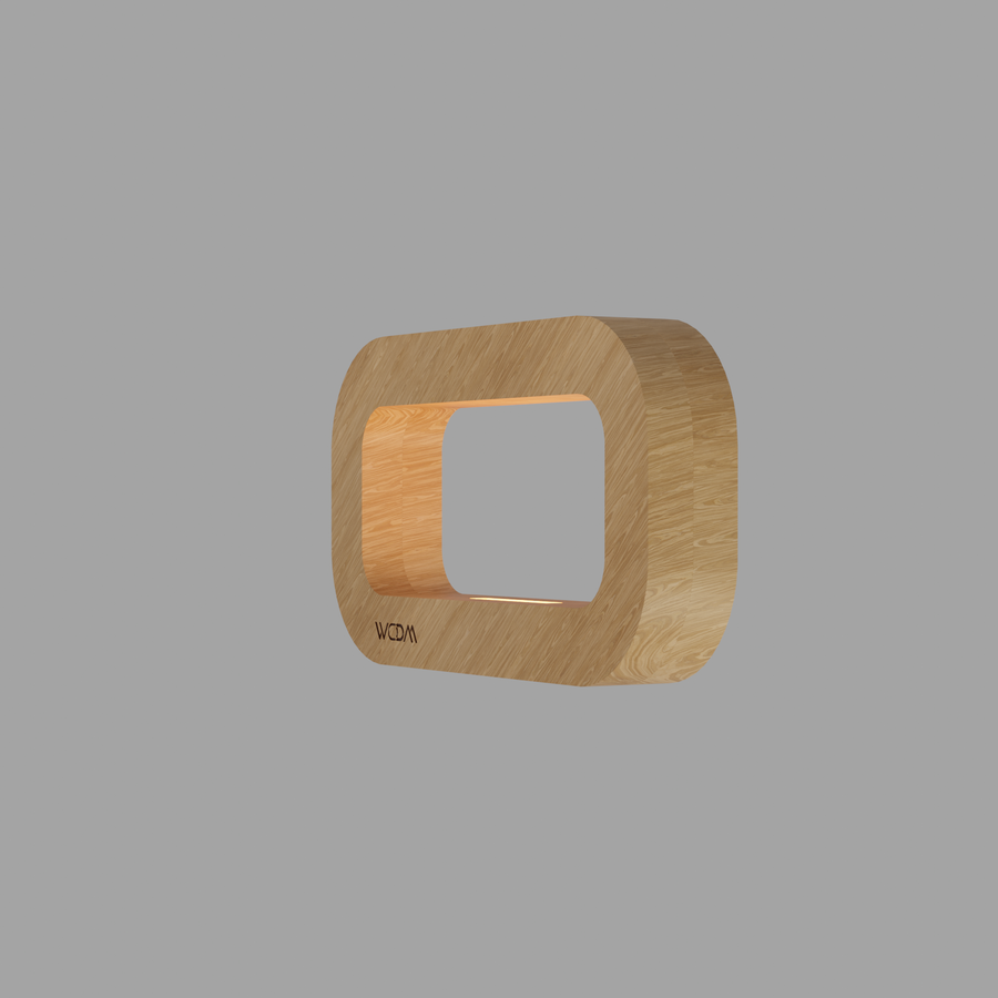 Handcrafted Oak Lamp - 018