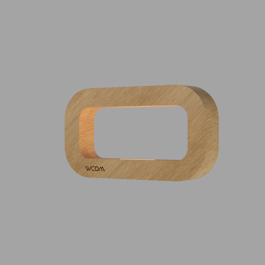 Handcrafted Oak Lamp - 018
