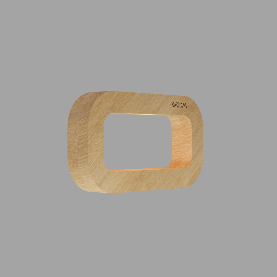 Handcrafted Oak Lamp - 018