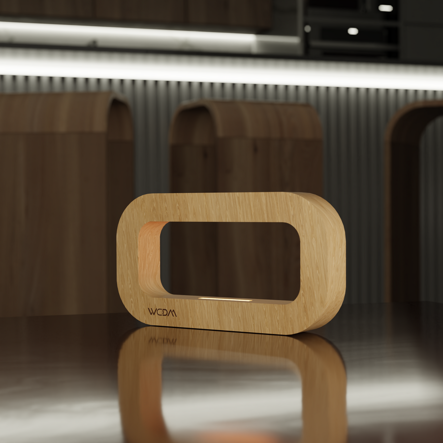 Handcrafted Oak Lamp - 018