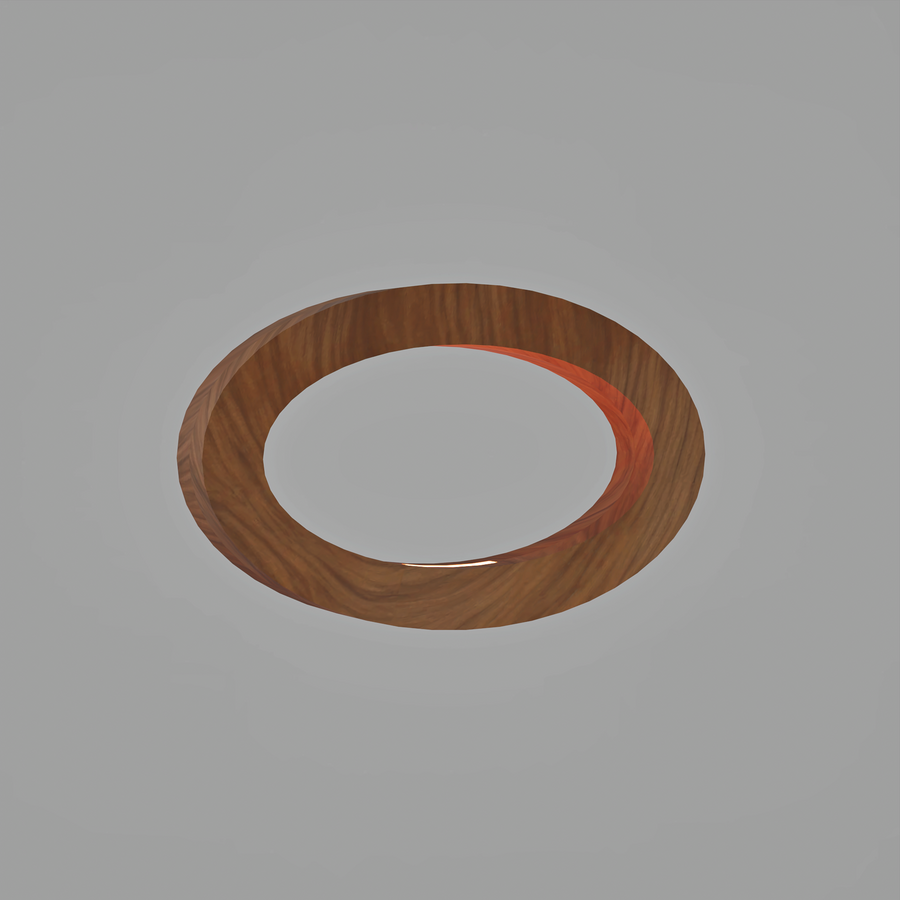 Handcrafted Walnut Lamp - 019