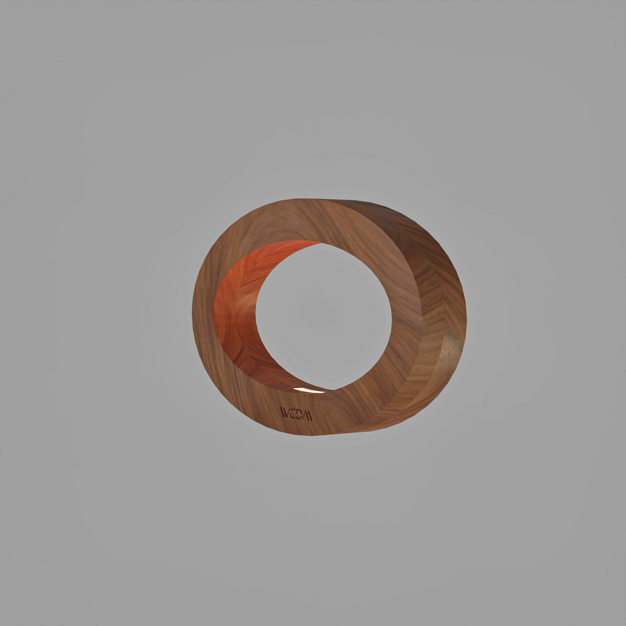 Handcrafted Walnut Lamp - 019