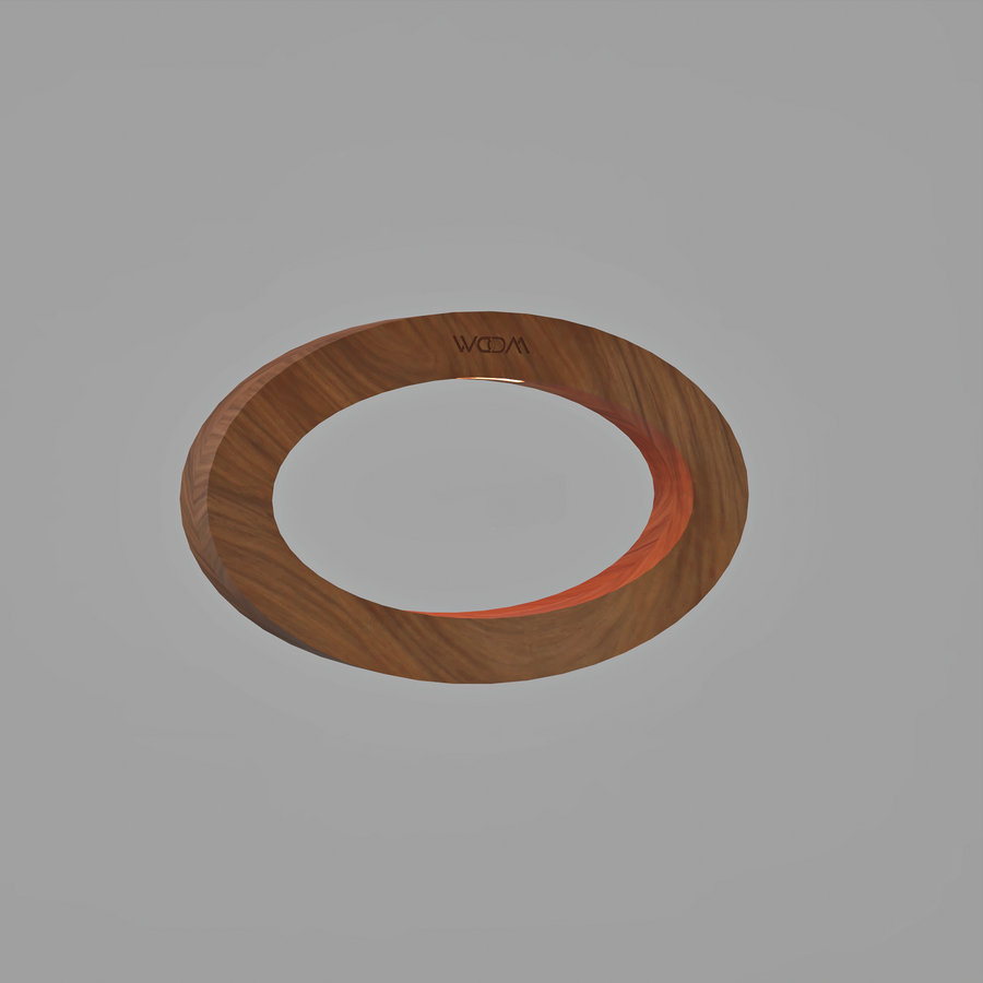 Handcrafted Walnut Lamp - 019