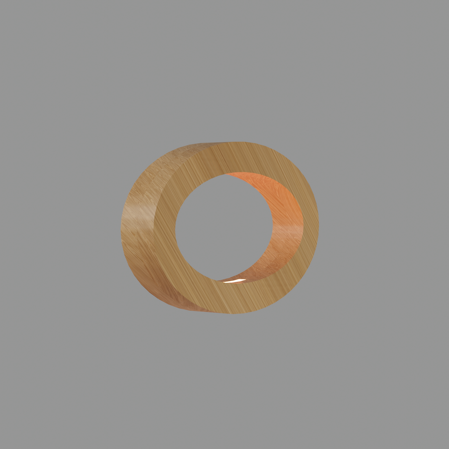 Handcrafted Oak Lamp - 019