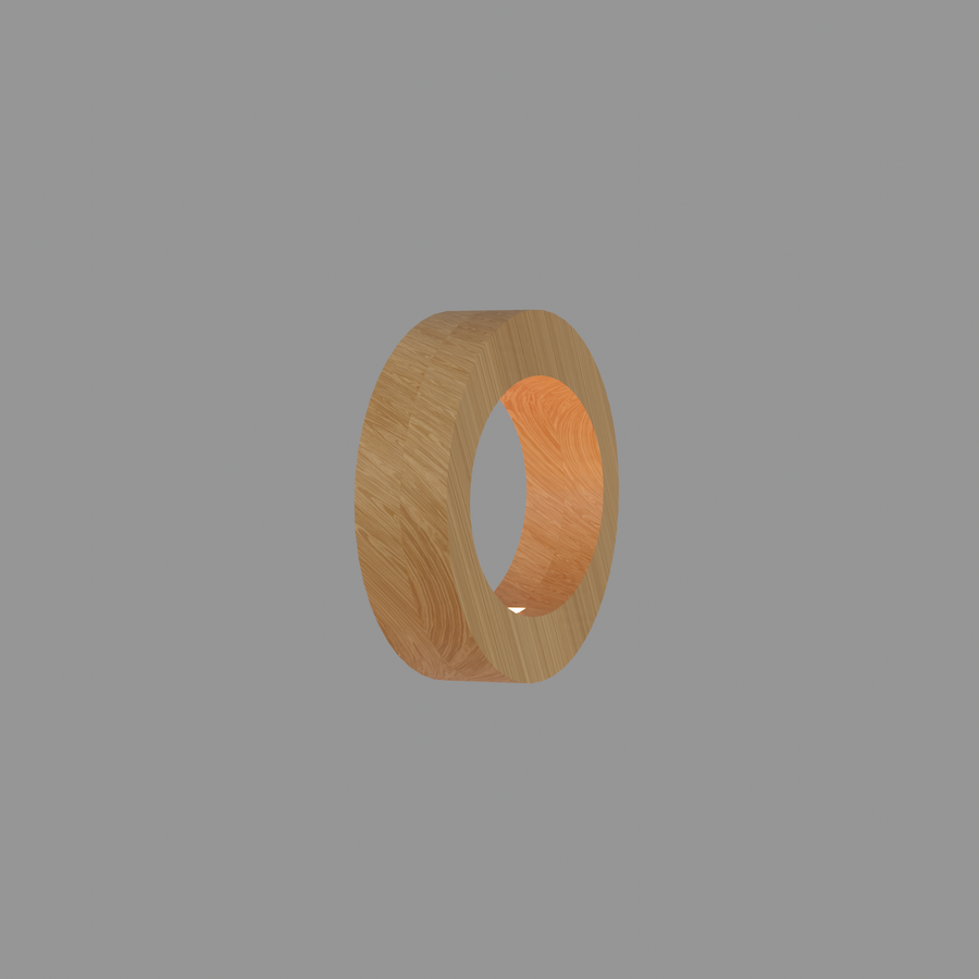 Handcrafted Oak Lamp - 019