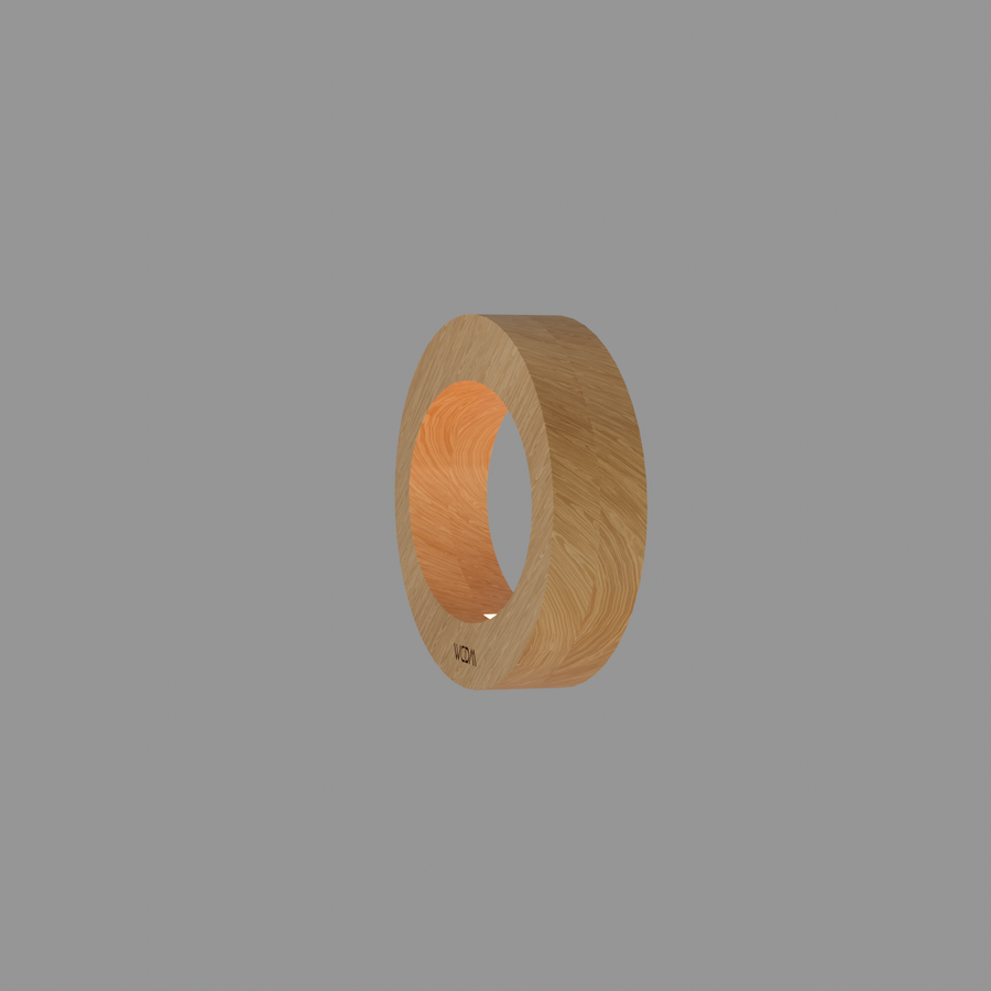 Handcrafted Oak Lamp - 019