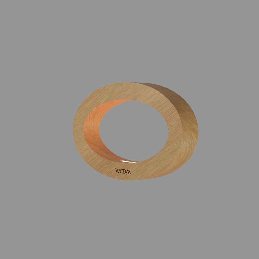 Handcrafted Oak Lamp - 019