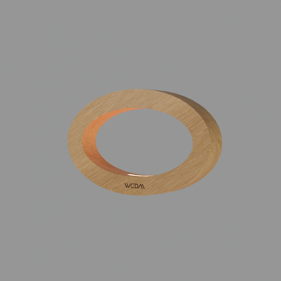 Handcrafted Oak Lamp - 019