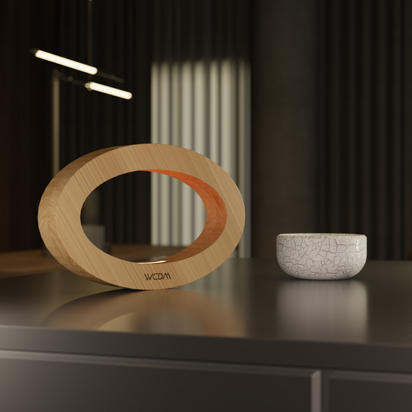 Handcrafted Oak Lamp - 019