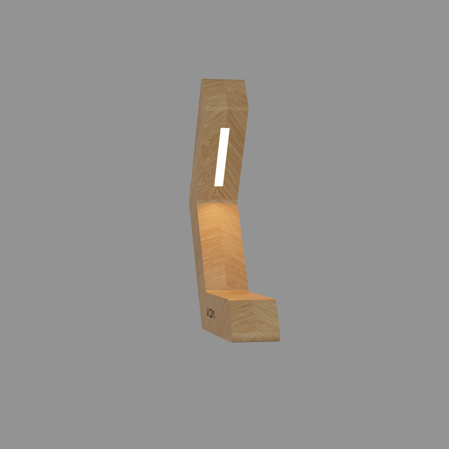 Handcrafted Oak Lamp - 020
