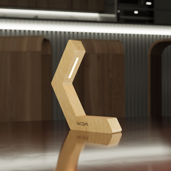 Handcrafted Oak Lamp - 020
