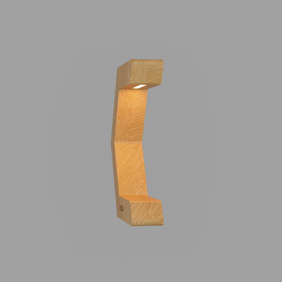 Handcrafted Oak Lamp - 021
