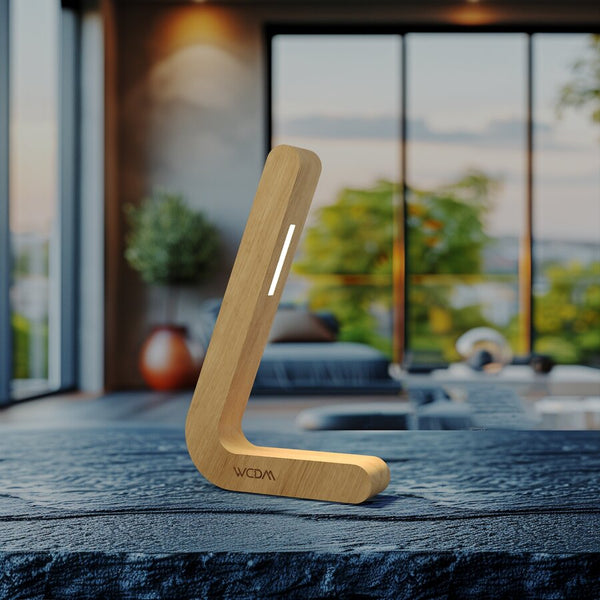 Handcrafted Oak Lamp - 01