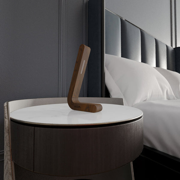 Handcrafted Walnut Lamp - 01