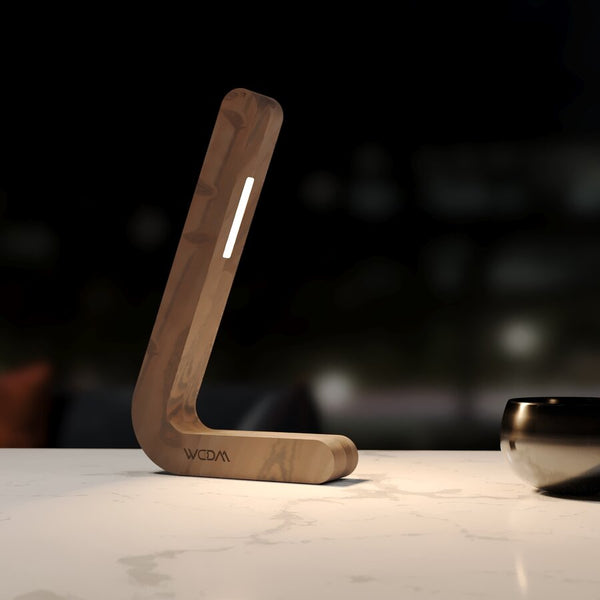 Handcrafted Walnut Lamp - 01