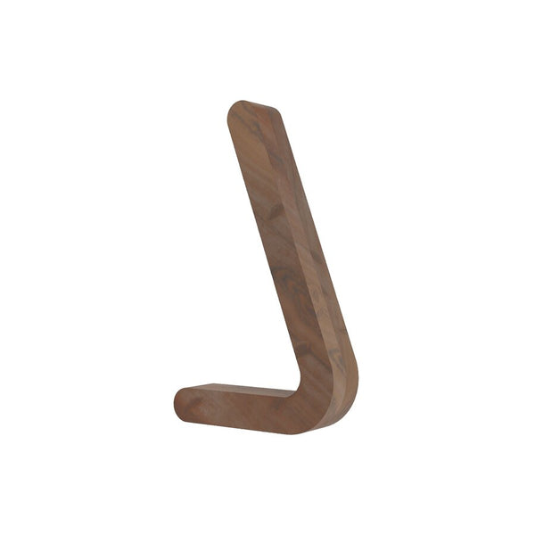 Handcrafted Walnut L-shaped Wireless Wooden Lamp