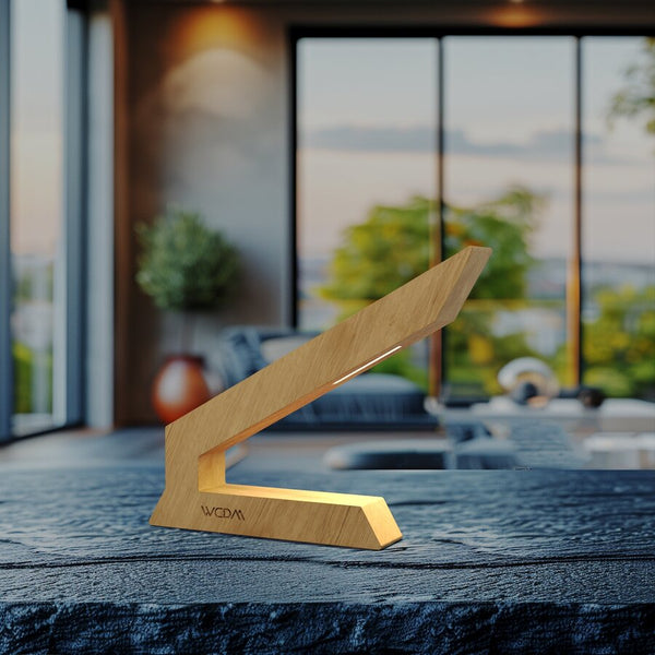 Handcrafted Oak Lamp - 02