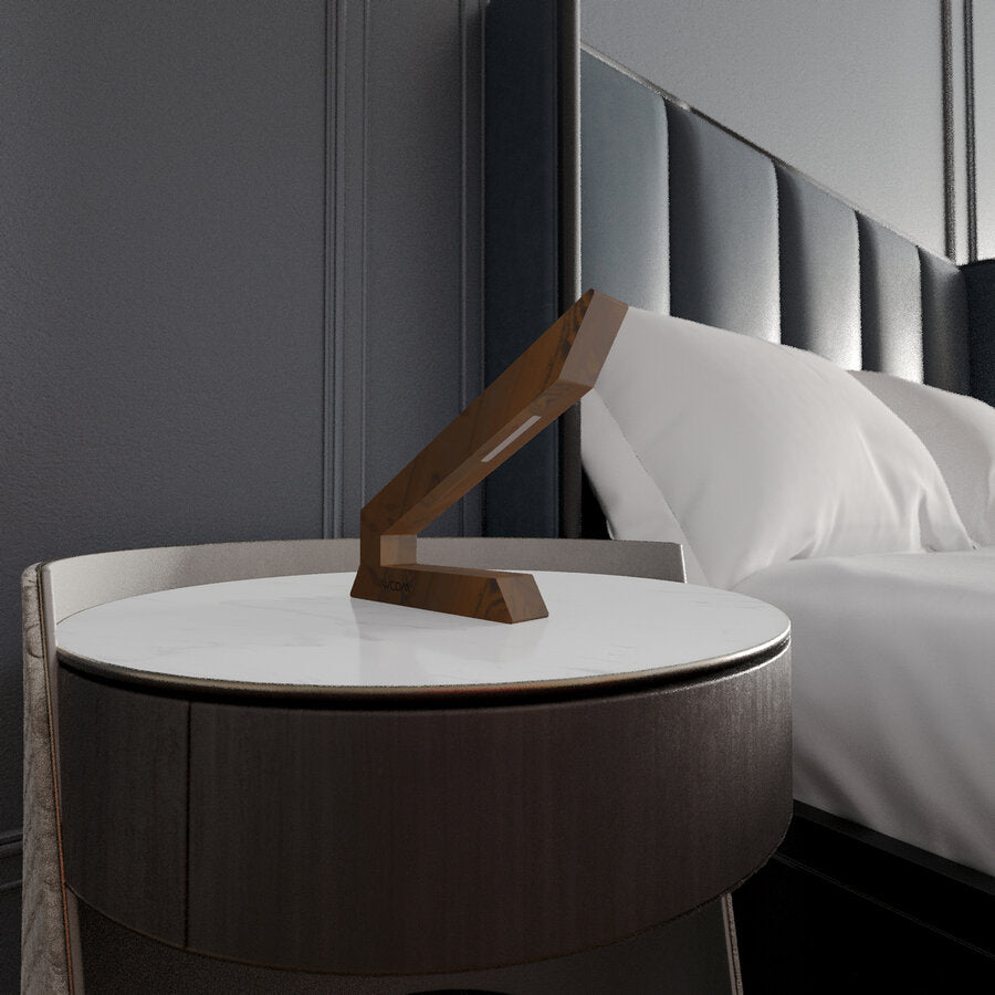 Handcrafted Walnut Lamp - 02