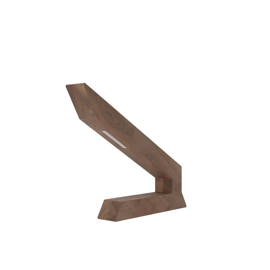 Handcrafted Walnut Lamp - 02