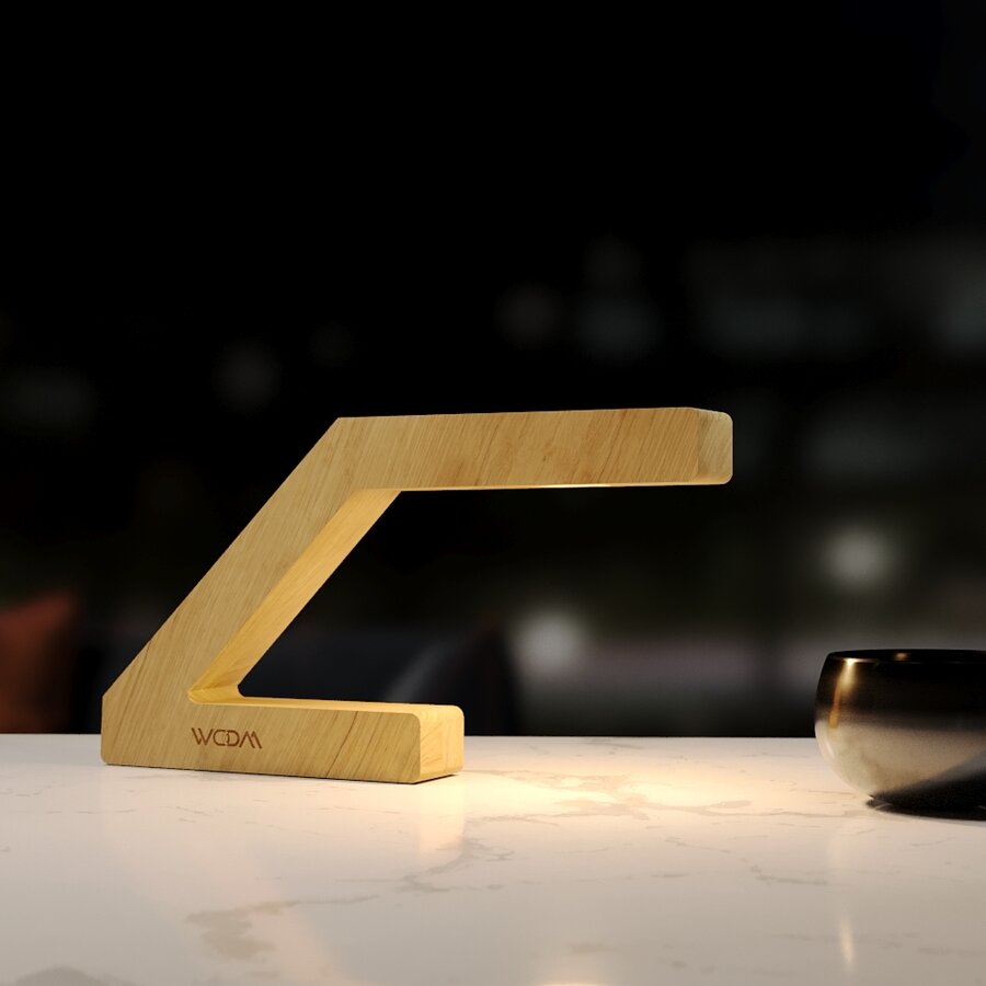 Handcrafted Oak Lamp - 04