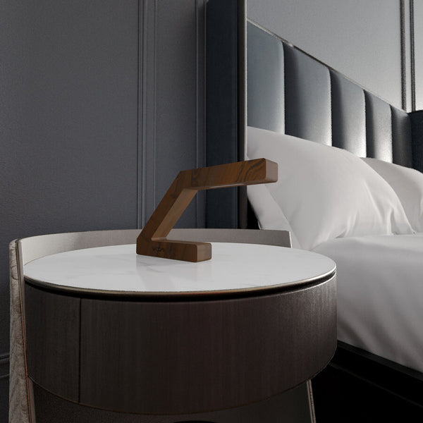 Handcrafted Walnut Lamp - 04