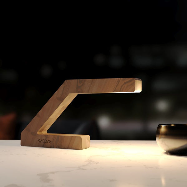 Handcrafted Walnut Lamp - 04