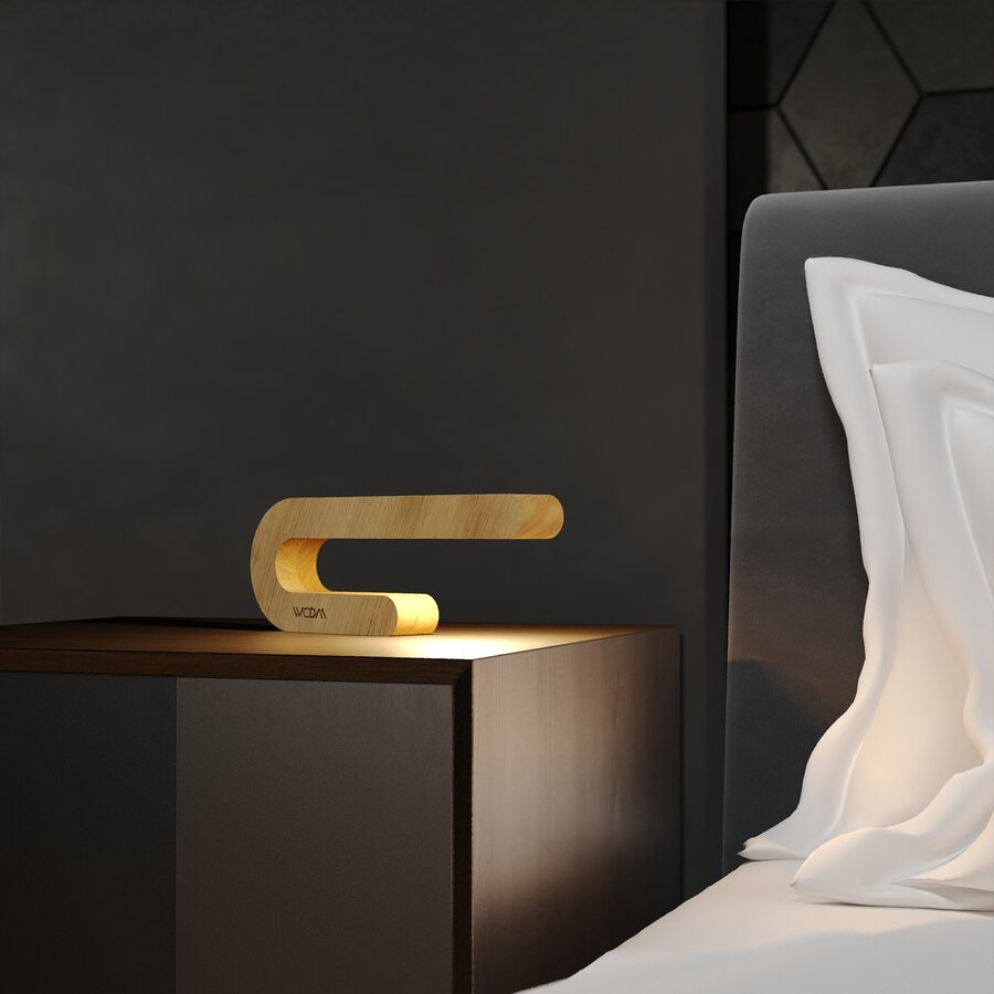 Handcrafted Oak Lamp - 05