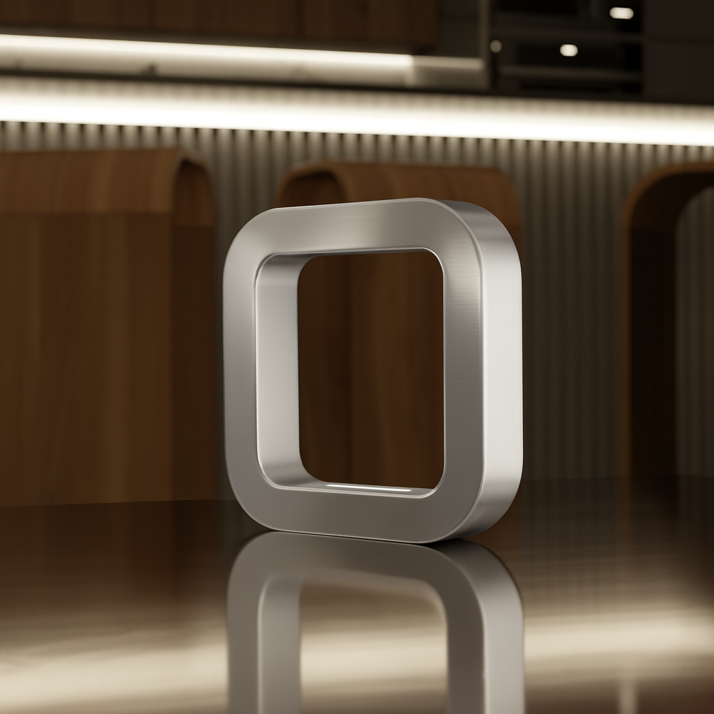 Silver Finish Handcrafted Oak Rotatable Square Wooden Lamp