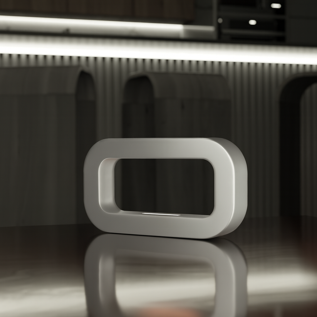 Silver Finish Handcrafted Oak Rotatable Rectangular Wooden Lamp