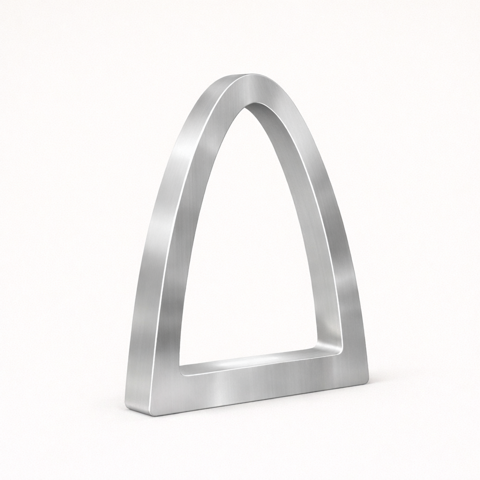 Silver Finish Handcrafted Oak Arch Curved Wooden Desk Lamp