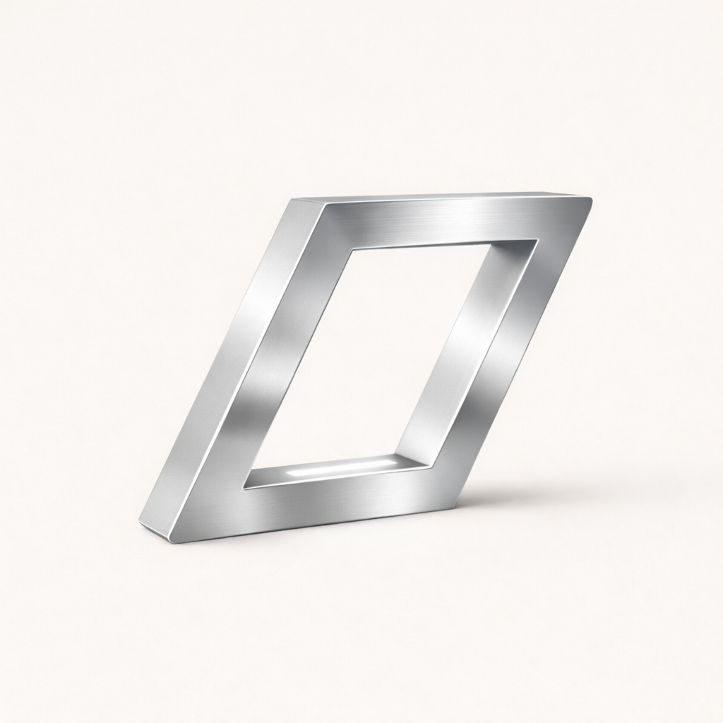 Silver Finish Handcrafted Oak Rotatable Square Wooden Lamp