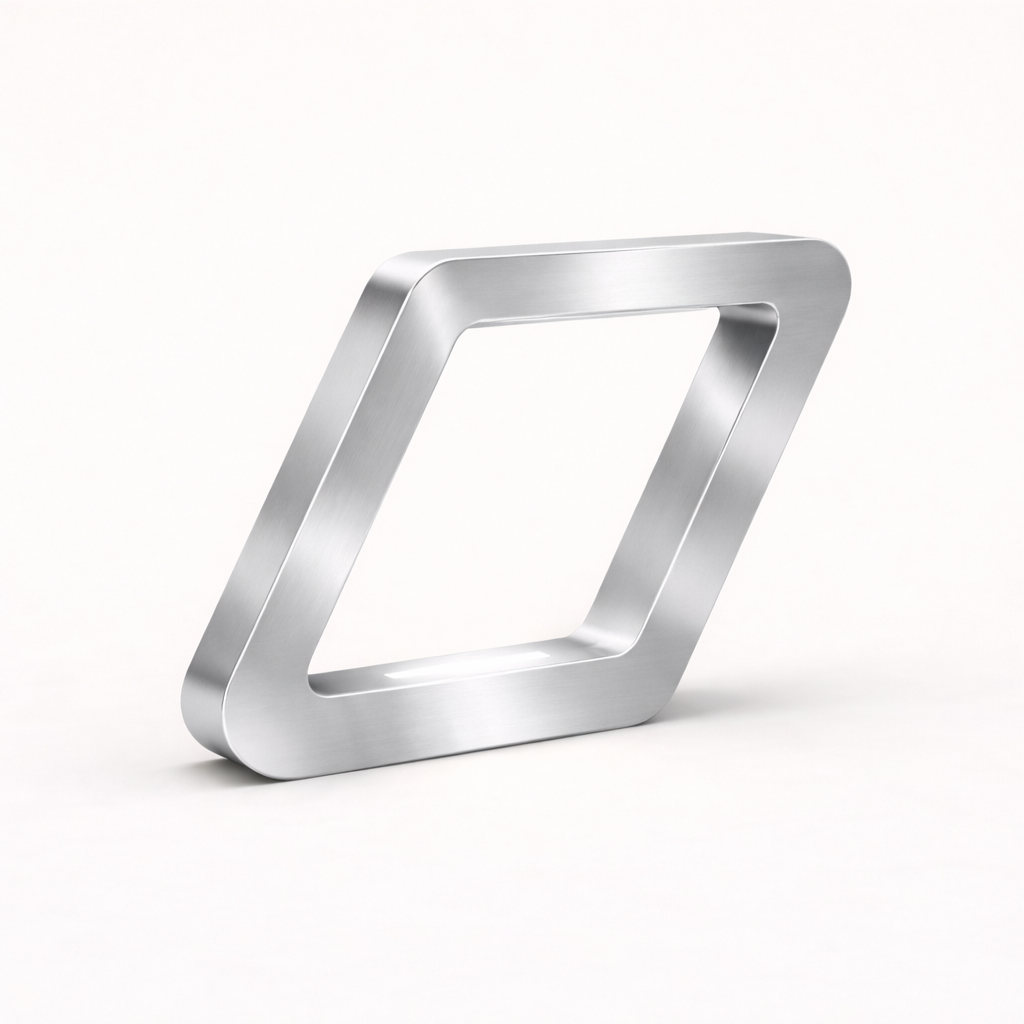 Silver Finish Handcrafted Oak Rotatable Square Wooden Lamp