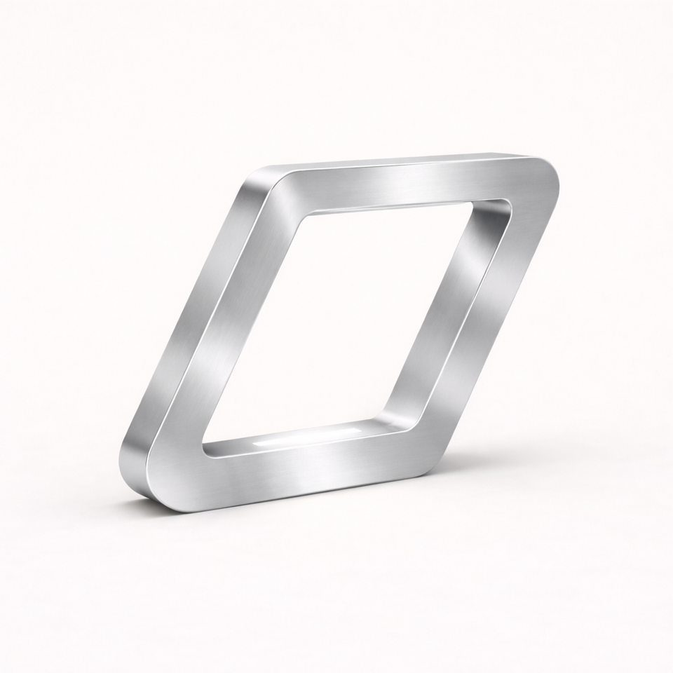 Silver Finish Handcrafted Oak Rotatable Square Wooden Lamp