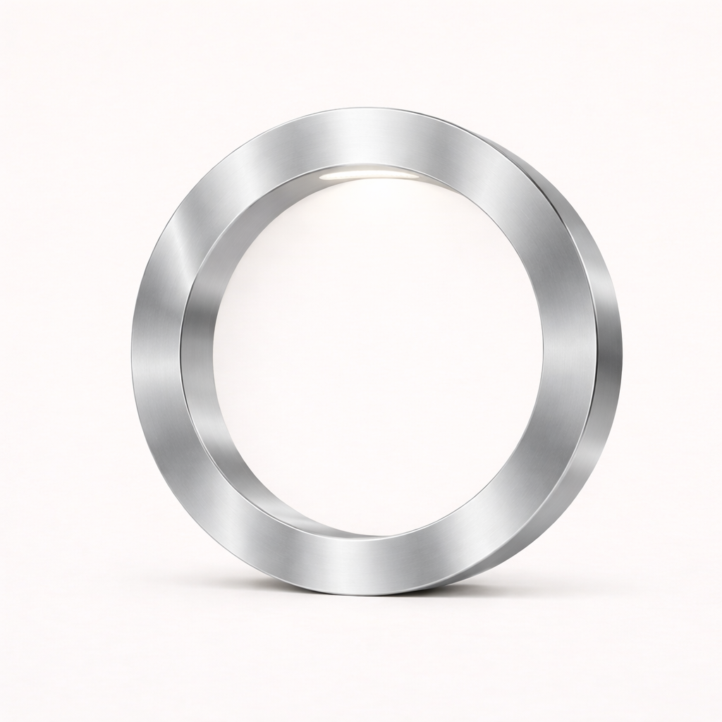 Silver Finish Handcrafted Wooden Oak Rotatable Circle Lamp