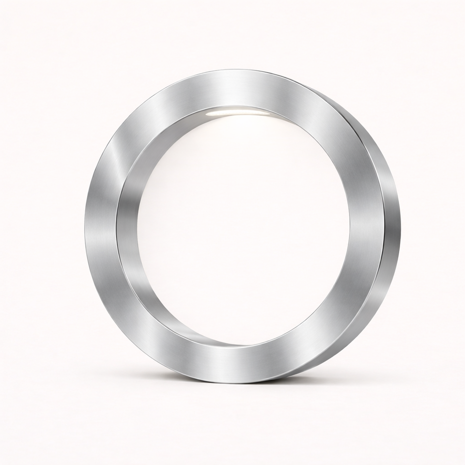 Silver Finish Handcrafted Wooden Oak Rotatable Circle Lamp