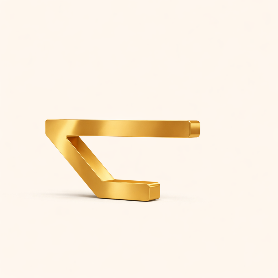 Gold Finish Handcrafted Oak Geometric Wooden Lamp